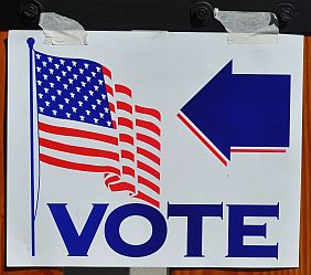 Polling Place Sign: Vote for better tape